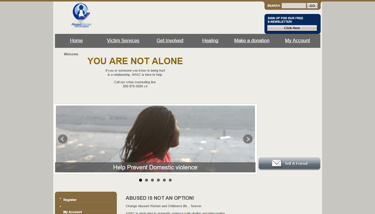 Abused Women and Children – Donation & Campaign Platform for NFOs