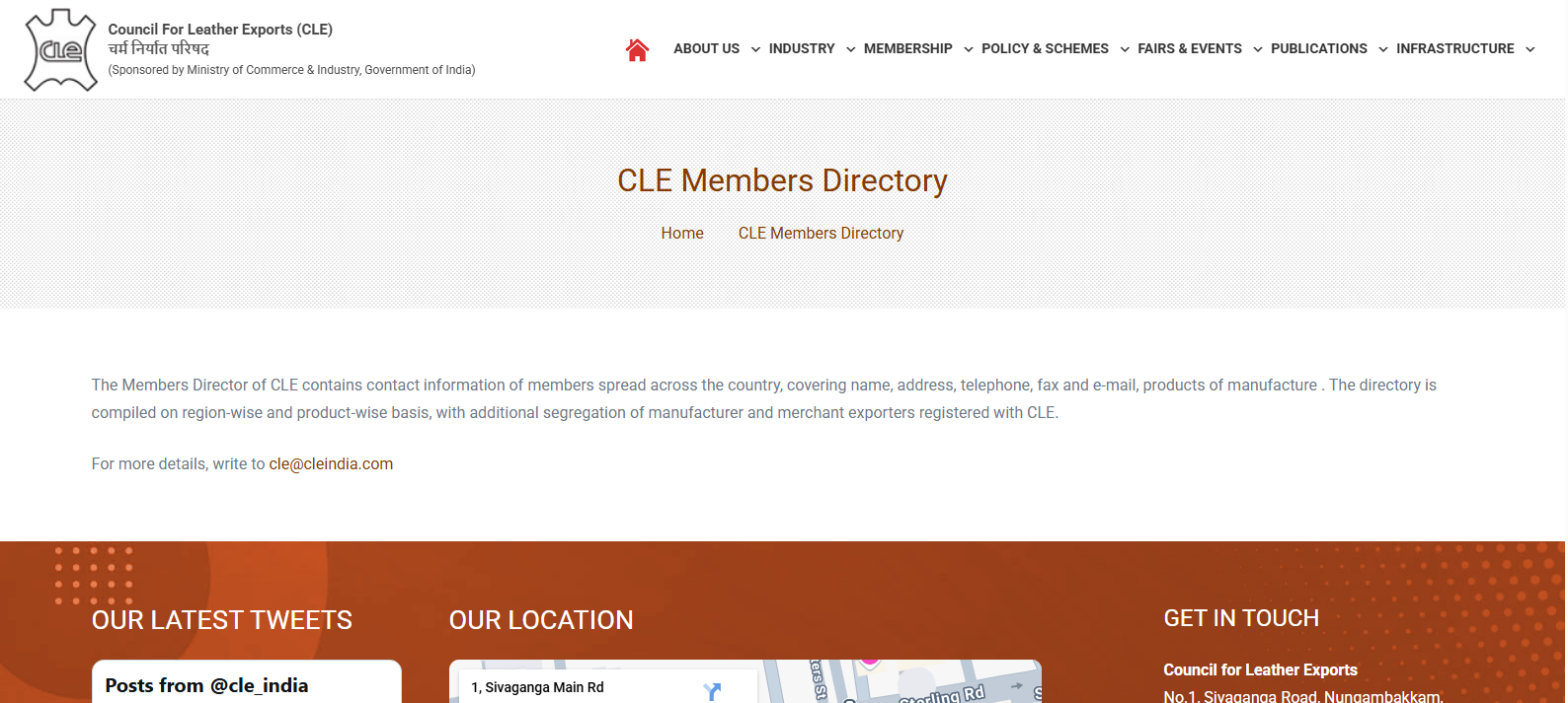CLE – Leather Industry Directory Web App