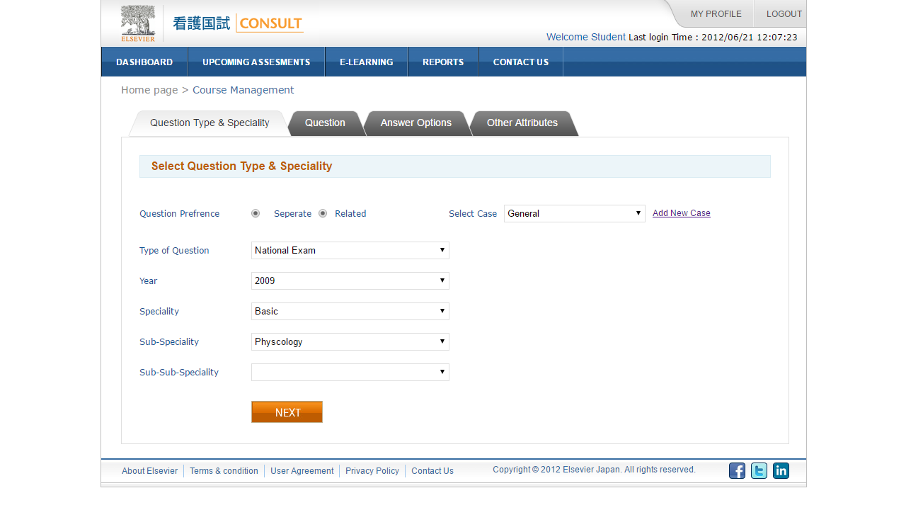 Elsevier – Japan Quiz Bank Management System
