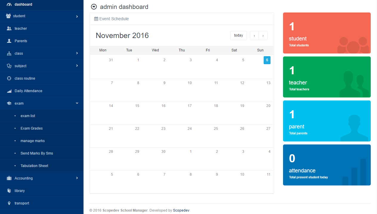 Smart School Management System – Centralized Education ERP Platform