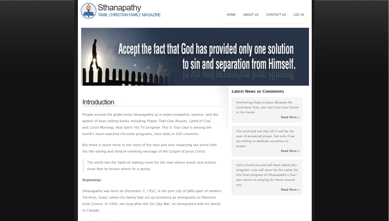 Sthanapathy – Tamil Christian Family Magazine
