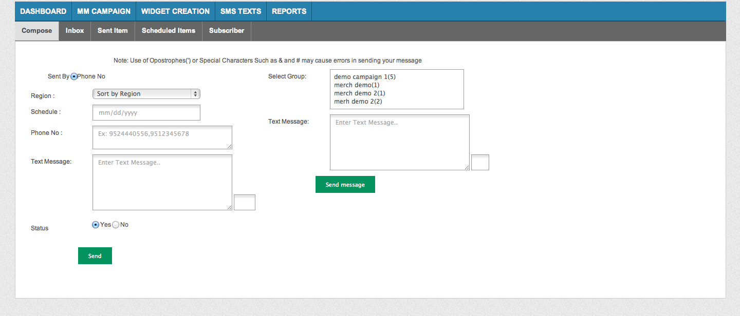Mobile Campaign Management – Svirtzone