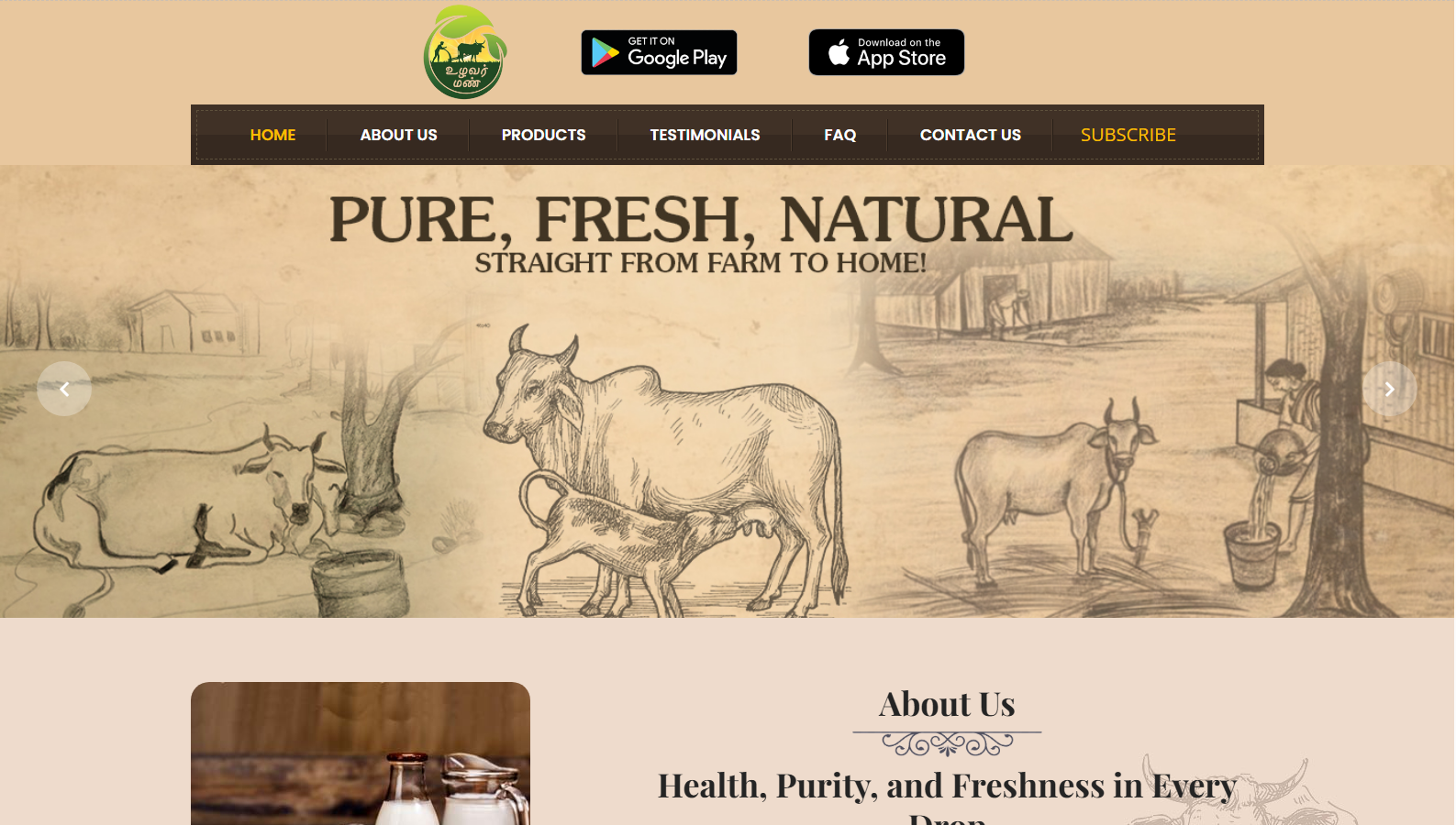 Uzhavar Man – Milk Delivery Mobile App
