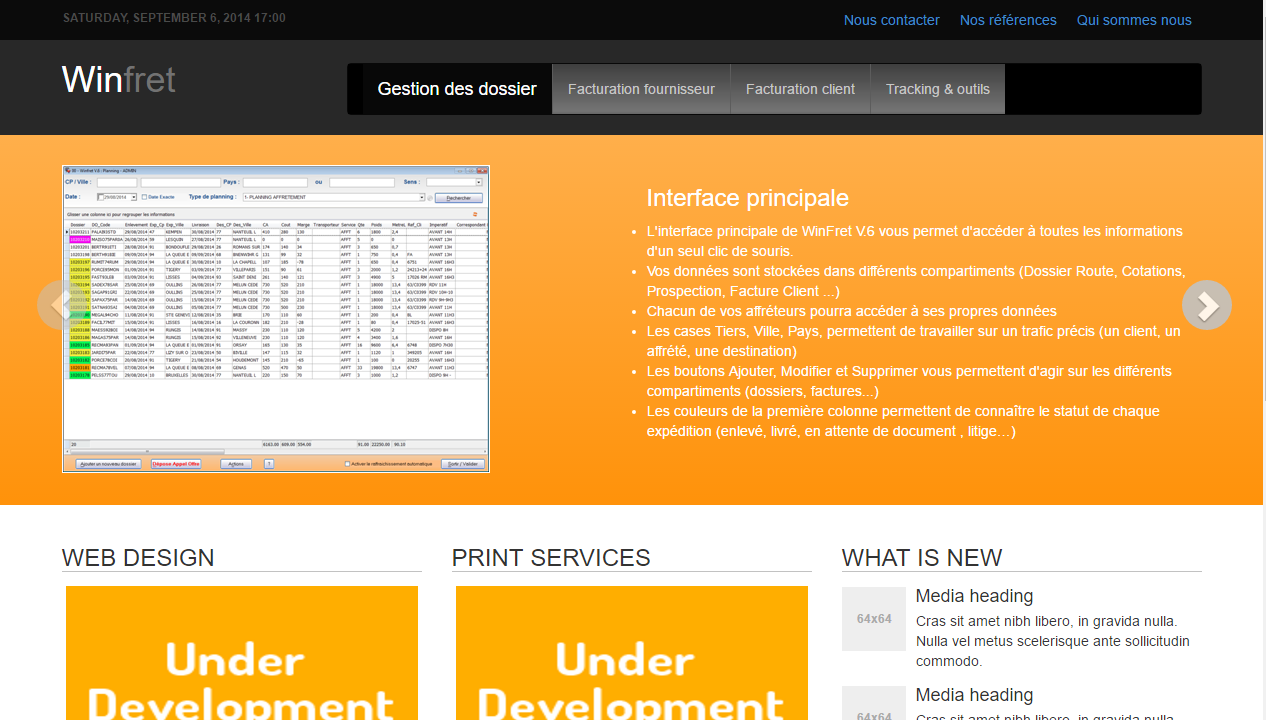 WinFert – Template Design UI/UX Service